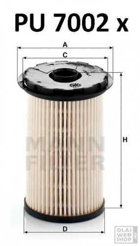Mann-Filter üzemanyagszűrő PU7002X