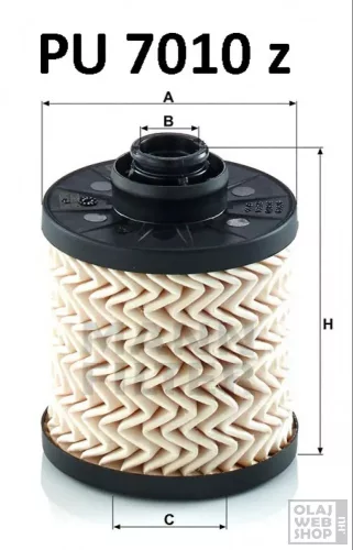 Mann-Filter üzemanyagszűrő PU7010Z