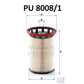 Mann-Filter üzemanyagszűrő PU8008/1