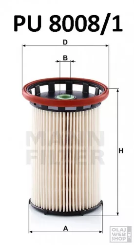Mann-Filter üzemanyagszűrő PU8008/1