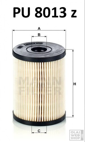 Mann-Filter üzemanyagszűrő PU8013Z
