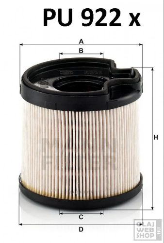 Mann-Filter üzemanyagszűrő PU922X