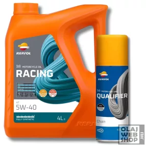   Repsol RACING 4T 5W-40 motorkerékpár olaj 4L + lánckenő spray 400ml