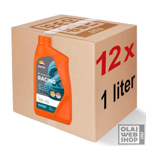 Repsol RACING 4T 5w-40 motorkerékpár olaj 12X1L