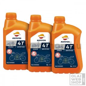 Repsol SMARTER Synthetic 4T 10W-40 motorkerékpár olaj 3X1L