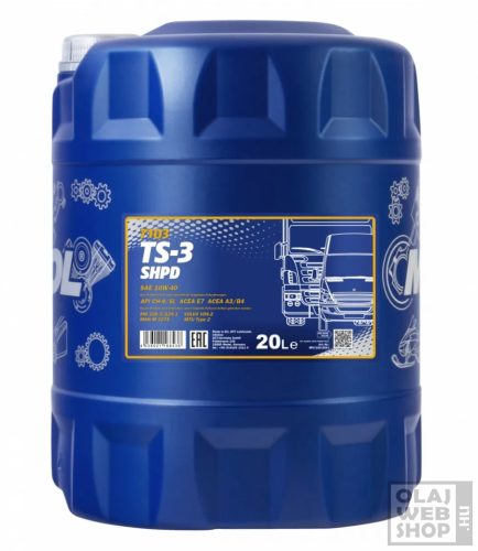 Mannol 7103 TS-3 SHPD 10W-40 teherautó motorolaj 20L