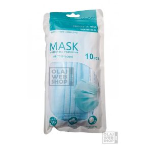 3 rétegű nem-orvosi eldobható arcmaszk 10 db