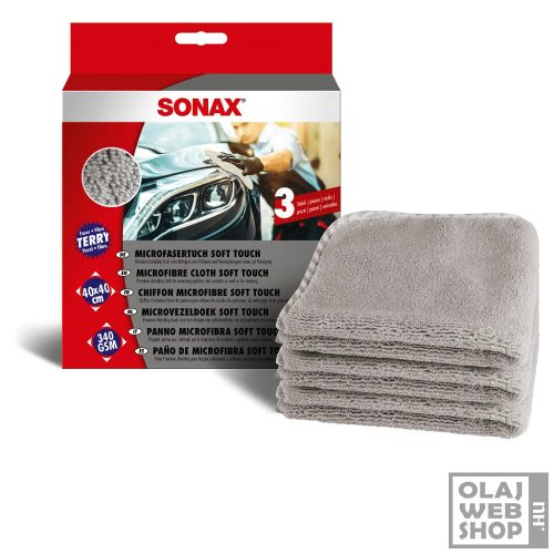 Sonax Mikroszálas puha törlőkendő 3db-os 40x40cm
