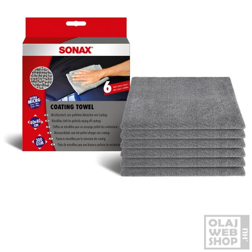 Sonax Mikroszálas törlőkendő lakkozott felületekre 6db-os 40x40cm