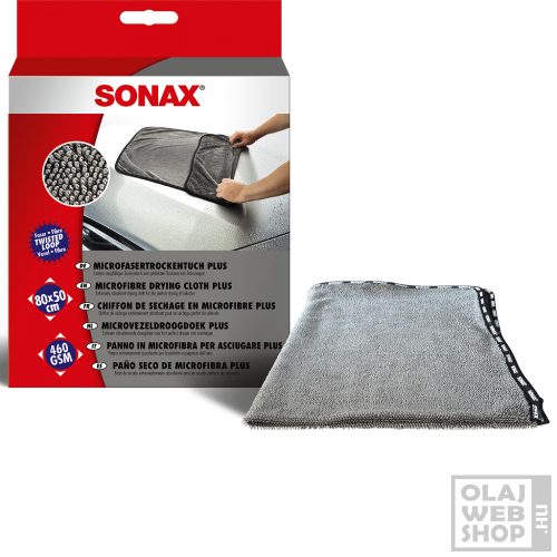 Sonax MicrofaserTrockenTuch PLUS mikroszálas törölköző 80x50cm 1db-os