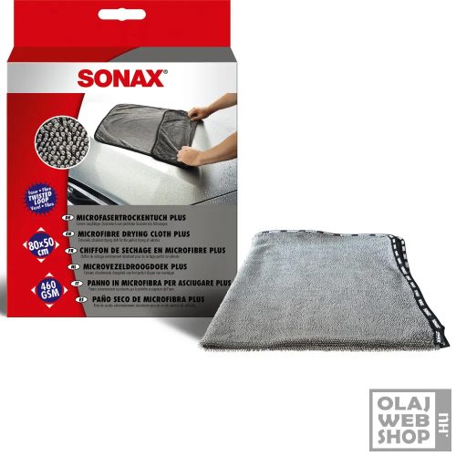 Sonax MicrofaserTrockenTuch PLUS mikroszálas törölköző 80x50cm 1db-os