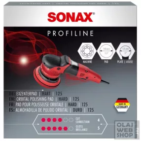   Sonax Profiline ExzenterPad Hart polírozó szivacs piros (kemény) 125mm