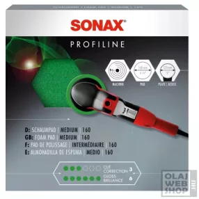   Sonax Profiline SchaumPad Medium polírozó szivacs zöld (közepes) 160mm