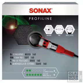   Sonax Profiline SchaumPad Weich polírozó szivacs szürke (szuper puha) 160mm