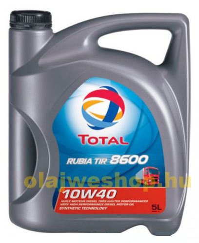 Total Rubia TIR 8600 10w-40 teherautó motorolaj 5L