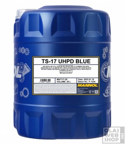 Mannol 7117 TS-17 UHPD BLUE 5W-30 teherautó motorolaj 20L