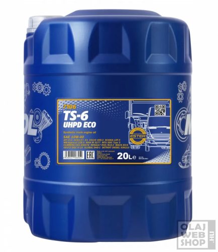 Mannol 7106 TS-6 UHPD ECO 10W-40 teherautó motorolaj 20L