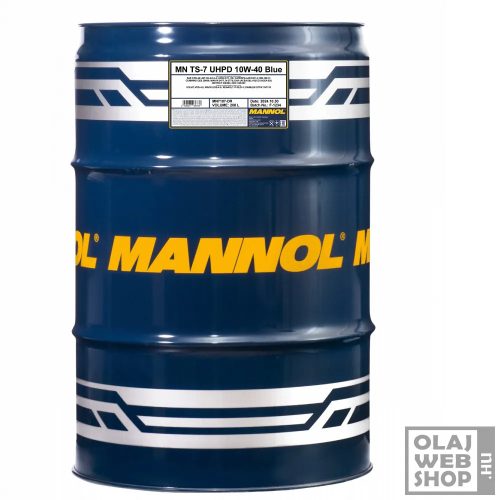 Mannol 7107 TS-7 UHPD BLUE 10W-40 teherautó motorolaj 208L