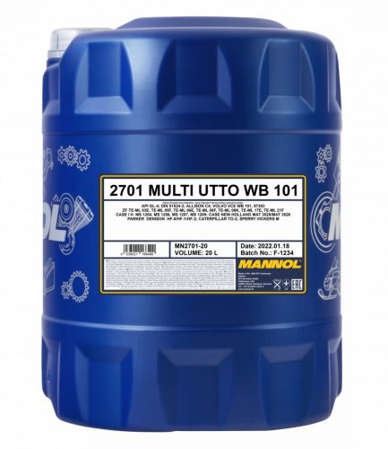 Mannol 2701 MULTI UTTO WB 101 mezőgazdasági olaj 20L