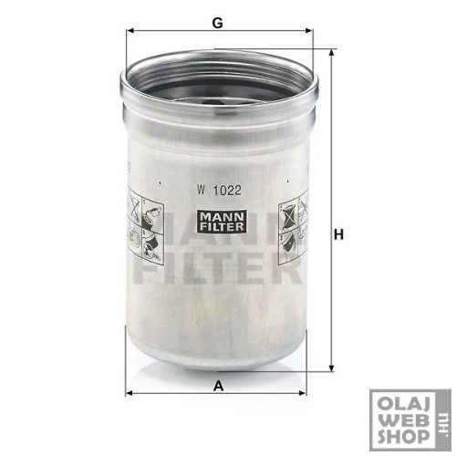 Mann-Filter olajszűrő W1022