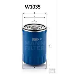 Mann-Filter olajszűrő W1035