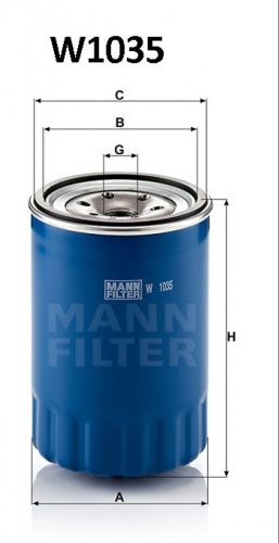 Mann-Filter olajszűrő W1035