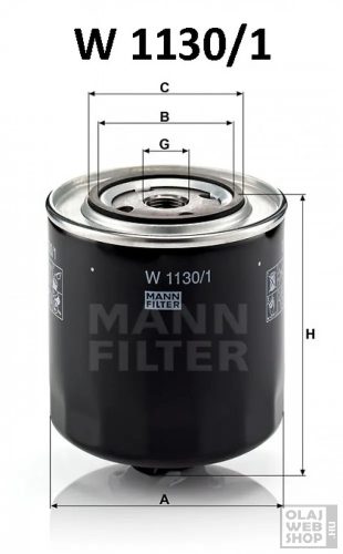 Mann-Filter olajszűrő W1130/1