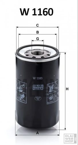 Mann-Filter olajszűrő W1160