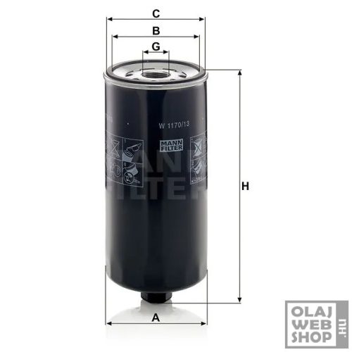 Mann-Filter olajszűrő W1170/13