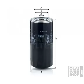 Mann-Filter olajszűrő W1170