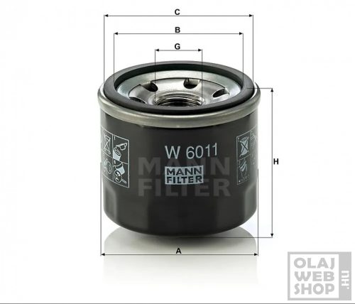 Mann-Filter olajszűrő W6011