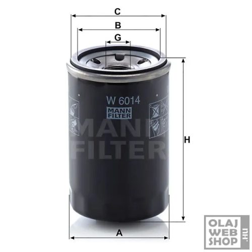 Mann-Filter olajszűrő W6014
