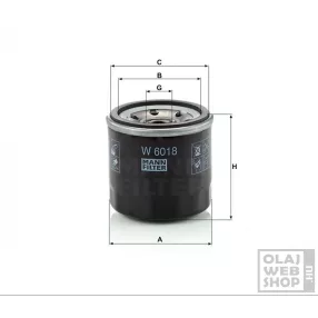Mann-Filter olajszűrő W6018