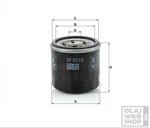 Mann-Filter olajszűrő W6018