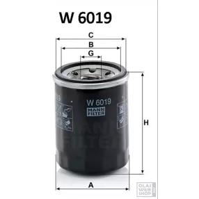 Mann-Filter olajszűrő W6019