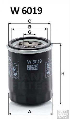 Mann-Filter olajszűrő W6019