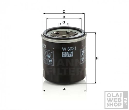 Mann-Filter olajszűrő W6021