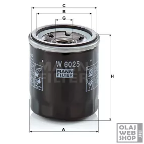 Mann-Filter olajszűrő W6025