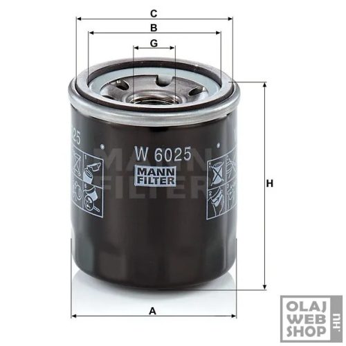 Mann-Filter olajszűrő W6025