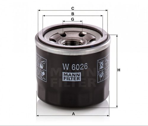 Mann-Filter olajszűrő W6026