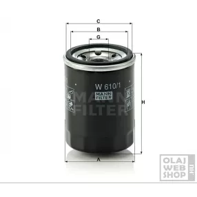 Mann-Filter olajszűrő W610/1