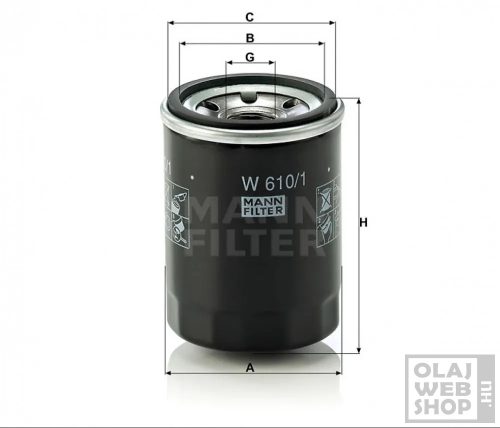 Mann-Filter olajszűrő W610/1