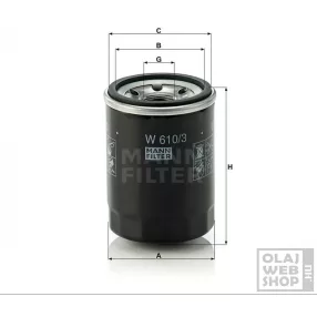 Mann-Filter olajszűrő W610/3