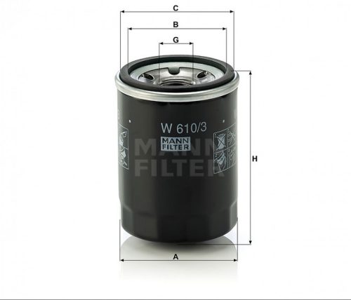 Mann-Filter olajszűrő W610/3