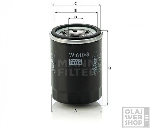 Mann-Filter olajszűrő W610/3