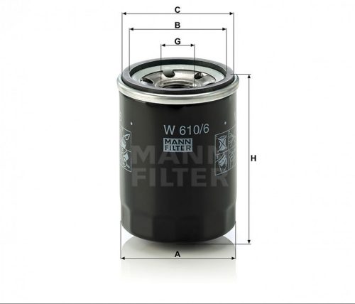 Mann-Filter olajszűrő W610/6 Honda