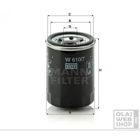 Mann-Filter olajszűrő W610/7 Hyundai