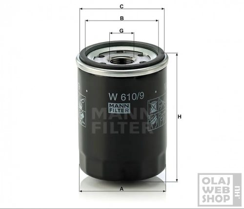 Mann-Filter olajszűrő W610/9 Toyota