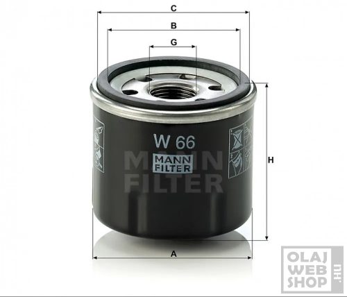 Mann-Filter olajszűrő W66