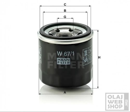 Mann-Filter olajszűrő W67/1